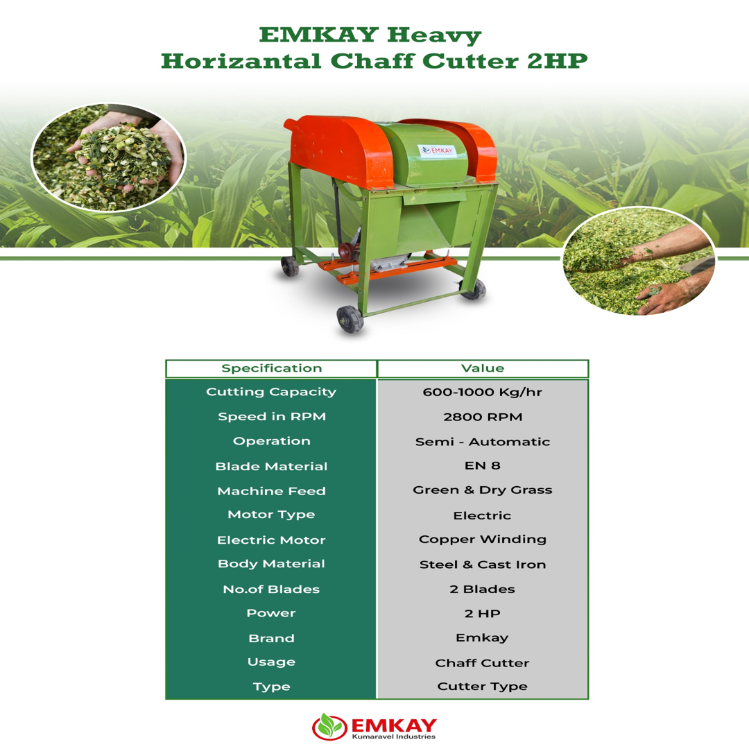 Heavy Horizontal Chaff Cutter 2HP