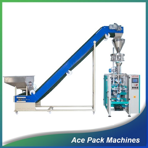 Collar Type Augar Filling Machine for Snacks, Grocery items