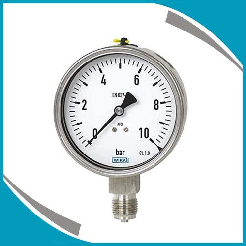 Bourdon tube pressure gauge, stainless steel